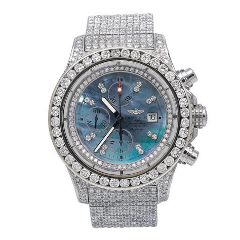 iced out breitling cheap|breitling watches for sale.